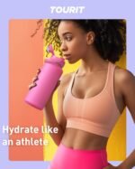 TOURIT 32 oz Insulated Water Bottle, Stainless Steel Sports Water Bottles With Top Handle, Double-Wall Travel Thermal Water Flask, BPA Free Leakproof Water Bottle for Sports and Travel,Pink - Image 6