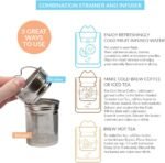 MIRA 18 oz Tea Infuser Thermo - Stainless Steel Travel Bottle with Removable Strainer for Loose Leaf Tea - Insulated Hot & Cold Brew Steeper - Smoke Gray - Image 7