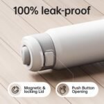 Insulated Magnetic Water Bottle - Reusable Stainless Steel Bottle with MagSafe Compatible Phone Holder - Keeps Cold for 24 Hours - Perfect for Gym, Sports, and Travel - White 24oz - Image 5