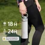 Insulated Magnetic Water Bottle - Reusable Stainless Steel Bottle with MagSafe Compatible Phone Holder - Keeps Cold for 24 Hours - Perfect for Gym, Sports, and Travel - White 24oz - Image 6