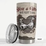 SANDJEST You And Me We Got This Tumbler Engraved Drawing Tumblers 20oz Stainless Steel Insulated Travel Mug Christmas Birthday Valentine Gift for Wife Husband Boyfriend Girlfriend - Image 4