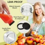 8 oz Glass Juice Bottles with Lids 3-Pack - Reusable Small Juice Drinking Jars for Green Juices, Shots & Smoothies - Image 4