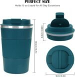 Coffee Mug 12oz - Insulated Travel Mug Spill Proof with Leakproof Lid Vacuum Stainless Steel Travel Coffee Mug Water Tumbler to GO, Reusable Coffee Cup for Men and Women for Hot & Cold Drinks - Image 4
