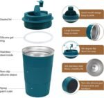 Coffee Mug 12oz - Insulated Travel Mug Spill Proof with Leakproof Lid Vacuum Stainless Steel Travel Coffee Mug Water Tumbler to GO, Reusable Coffee Cup for Men and Women for Hot & Cold Drinks - Image 5