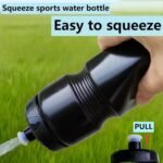 Squeeze Water Bottle Sports 24oz, BPA-Free Bicycle Water Bottle, Fit Bike Cage, Gym Cycling Hiking. (Black) - Image 6
