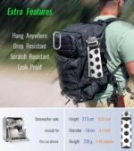 32oz/1L Sport Water Bottle, Light Tritan, Quick-Open Chug Lid/Straw 2-in-1, Leak-Proof, Dishwasher-Safe, BPA-Free, Drop-Resist & Scratch-Resist for Travel/Gym/Office/Fan Gift (Soccer) - Image 6