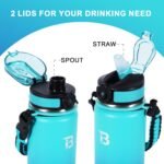 32oz Insulated Water Bottle with Straw Lid & Spout Lid & Paracord Handle, Stainless Steel Water Bottle Wide Mouth, Double Wall for Women Men Gym Fitness Outdoor - Image 4