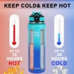 32oz Insulated Water Bottle with Straw Lid & Spout Lid & Paracord Handle, Stainless Steel Water Bottle Wide Mouth, Double Wall for Women Men Gym Fitness Outdoor - Image 5