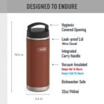 THERMOS ICON SERIES Stainless Steel Water Bottle with Screw Top Lid - 32 Ounce, Saddle - Vacuum Insulated Water Bottle with Lid - Image 3