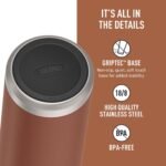 THERMOS ICON SERIES Stainless Steel Water Bottle with Screw Top Lid - 32 Ounce, Saddle - Vacuum Insulated Water Bottle with Lid - Image 4