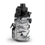 Combat Canteen - 32oz Insulated Water Bottle with Paracord Handle, Stainless Steel Water Jug with Rugged Pockets for Keys, Wallet & Phone - White Digital - Old Southern Brass - Image 3