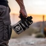 Combat Canteen - 32oz Insulated Water Bottle with Paracord Handle, Stainless Steel Water Jug with Rugged Pockets for Keys, Wallet & Phone - White Digital - Old Southern Brass - Image 5