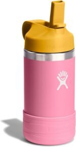 Hydro Flask Kids Water Bottle for School - Stainless Steel and Insulated with Straw Cap - 12 Oz Dahlia - Image 3