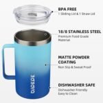 BJPKPK Insulated Coffee Mug with 2 Lids, 25oz Stainless Steel Insulated Tumbler with Handle, Double Wall Vacuum Coffee Cups, BPA Free Travel Mug for Coffee, Tea and Drinks, Sky - Image 3