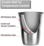 Beasea Metal Cups 8 oz Set of 4, Stainless Steel Cup 8 oz Double Wall Stackable Small Mini Glasses Insulated Drinking Tumblers for Home Restaurant Office Camping Party - Image 3