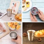 Beasea Metal Cups 8 oz Set of 4, Stainless Steel Cup 8 oz Double Wall Stackable Small Mini Glasses Insulated Drinking Tumblers for Home Restaurant Office Camping Party - Image 5