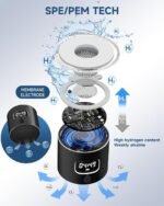 Hydrogen Water Bottle - Portable, Rechargeable, LED Timer, Aluminum and Glass, 5000 PPB Hydrogen in 10 Minutes, for Husband, Father, Friend & Family, for Sports, Home, Office (Black, 340ml) - Image 4