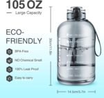 GIFUBOWA 3l Goal Large Water Bottle with Handle BPA Free Leakproof Motivational Big Sports Capacity Drink Jug - Image 3