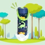 Elemental Water Bottles for Kids - Splash Kids Water Bottle for School with Pop-it Handle - BPA Free Tritan Plastic Water Bottle with Straw Leak Proof when Spout is Closed - Dinosaur- 18oz - Image 5