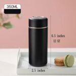 Mini Water Bottle Small Water Bottles Vacuum Insulated Water Flask Thermal Water Bottle Hot and Cold Drinks Travel Coffee Mug thermo fIask 12 Oz (black) - Image 4