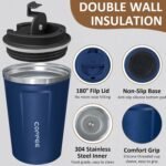 4 Pack Travel Coffee Mug 17oz Insulated Coffee Cup with Lid, Reusable Thermal Coffee Cup Stainless Steel Coffee Tumbler to Keep Hot & Cold Drinks for Car, Daily, Travel and Gifts, Multicolor - Image 4