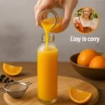 Clear Glass Bottles with Lids 18 oz, Reusable Glass Water Bottles with Stainless Steel Cap for Refrigerator, Juicing, 100% Leak Proof, BPA Free, Juice Bottle Drinking Jar Containers Set of 6 - Image 8