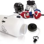 Hockey Water Bottles with Long Straw, Fit for Football Lacrosse Gym Sport, Plastic Squeezable Leakproof BPA Free, No Strange Smell, Easy to Clean, 1 Liter 32 oz (3 Straw Caps) (white) - Image 4