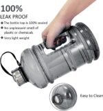 Half Gallon Big Water Bottle, 2.2L/73 OZ Large Leak Proof Sports Jug with Handle,Huge BPA Free PETG Plastic Wide Mouth Drinking Container Flask for Fitness Gym Biking Outdoor - Image 4