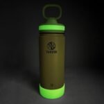 Takeya Actives Kids Glow-in-the-Dark Water Bottle with Straw Lid - Stainless Steel Bottle with BPA-Free Lid - Reusable & Dishwasher-Safe Water Bottle - 18 oz, Lightning Green - Image 3