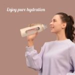 Borosilicate Glass Drinking Bottle with Bamboo Lid and Silicone Sleeve, 22 oz Reusable Water Bottle with Carry Cord for Travel, Leak Proof, BPA-Free (Storm Gray) - Image 5