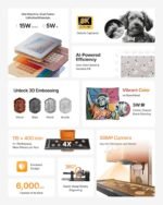 xTool F2 5W IR & 15W Diode Dual Laser Engraver, Built-in 50MP Camera, 6000mm/s Ultra Fast, 3D Embossing, Color Marking on Metal, On-Site & Small-Batch Ready, Portable Desktop Laser Engraving Machine - Image 3