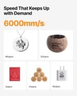 xTool F2 5W IR & 15W Diode Dual Laser Engraver, Built-in 50MP Camera, 6000mm/s Ultra Fast, 3D Embossing, Color Marking on Metal, On-Site & Small-Batch Ready, Portable Desktop Laser Engraving Machine - Image 4