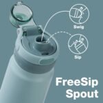 Water Bottle - Stainless Steel Double Wall Vacuum Insulated Water Bottle - Keeps Cold for 24 Hours & Hot for 12 Hours, Leak-Proof & BPA-Free - 18oz - Image 3