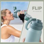 Water Bottle - Stainless Steel Double Wall Vacuum Insulated Water Bottle - Keeps Cold for 24 Hours & Hot for 12 Hours, Leak-Proof & BPA-Free - 18oz - Image 6