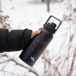 40oz Insulated Water Bottle Stainless Steel Sport Bottles with 3 Lids,Army Green - Image 7