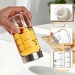 Glass Juice Bottles 16 Oz, Wide Mouth Reusable Clear Glass Water Bottles with Graduations 100% Leak Proof Stainless Steel Lids, BPA Free, Fits in Cup Holder Juice Containers Set of 4 - Image 4