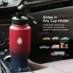 SENDESTAR 32oz Water Bottle Wide Mouth Stainless Steel Vacuum Insulated Double Wall with 2 Lids Fit in Any Car Cup Holder - Image 3