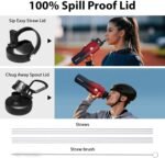 SENDESTAR 32oz Water Bottle Wide Mouth Stainless Steel Vacuum Insulated Double Wall with 2 Lids Fit in Any Car Cup Holder - Image 5