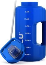 ZULU Goals 128oz Half Gallon Plastic Water Bottle with Straw and Time Marker | Large Reusable Jug with Handle and Leak Proof Lid for All Day Hydration, Gym and Outdoors, Gift Ready, Royal Blue - Image 5