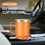 Cool Yoleb 30 oz Tumbler with Handle and Lid, Stainless Steel Tumblers Double Wall Vacuum Insulated Travel Mug Leak Proof Cup Keep Drinks Cold and Hot Orange, 1 Pack - Image 4