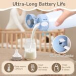 BEBOAN Portable Bottle Warmer for Travel, 12oz Large Capacity Cordless for Heating Breast Milk Formula, Smart Temperature Control 5-Temp Setting with Lock, Charging with 55w Charger - Image 6