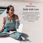 Lifefactory 22-Ounce Glass Water Bottle with Active Flip Cap and Protective Silicone Sleeve, Mint - Image 6