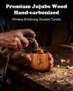 Charred Wooden Whiskey Glasses Personalized Bourbon Drinking Glass Ideas Gifts for Men Husband, Dad, Brother, Whiskey Lovers Birthday Insulated Old Fashioned Glass Whiskey Tumbler J - Image 5