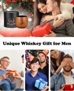 Charred Wooden Whiskey Glasses Personalized Bourbon Drinking Glass Ideas Gifts for Men Husband, Dad, Brother, Whiskey Lovers Birthday Insulated Old Fashioned Glass Whiskey Tumbler J - Image 6