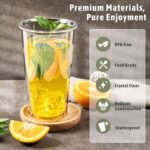 Freshmage 16oz Double Walled Insulated Tumblers (4 Pack), Tumbler Cups Keep Drinks Cold & Hot, Crystal Clear Reusable Plastic Cups, BPA-Free Plastic Drinking Glasses, Dishwasher Safe - Image 5