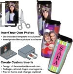 14 oz Photo Travel Mug with Flip Top - PixMug - The Mug That's a Picture Frame - DIY - Insert Your Own Photos or Create and Print Inserts Online – 1 Pack - Image 3