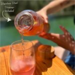 mayu Portable Container Water Bottle With Bamboo Lid - Eco Friendly & BPA Free Borosilicate Glass Infuser Bottle - Leak Free Design - For Storage, Everyday Use And Non-Toxic Hydration - 51oz 1.5L - Image 4