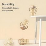 Evorie Tritan Spill Proof Toddler Straw Sippy Cup, 10 oz for Baby and Toddlers 1-3 Years Old, No Spill Straw Water Bottle with Removable Handles, Ideal for School, BPA-Free, Happy Valley - Image 6