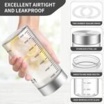 CWHHRN 25 Oz Glass Juice Bottles, 4 Pack Glass Bottles with Lids, BPA Free, Borosilicate Glass, Leak Proof Lids for Juicing, Smoothies, Infused Water, Beverage Storage, Shaker Bottles - Image 5