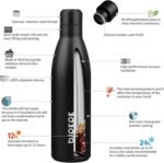BJPKPK 25oz Insulated Water Bottle Double Wall Vacuum Insulated Stainless Steel Water Bottles for Spots Keep Cold and Hot,Midnight Black - Image 4